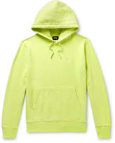 Thumbnail for your product : Stussy Logo-Embroidered Fleece-Back Cotton-Jersey Hoodie