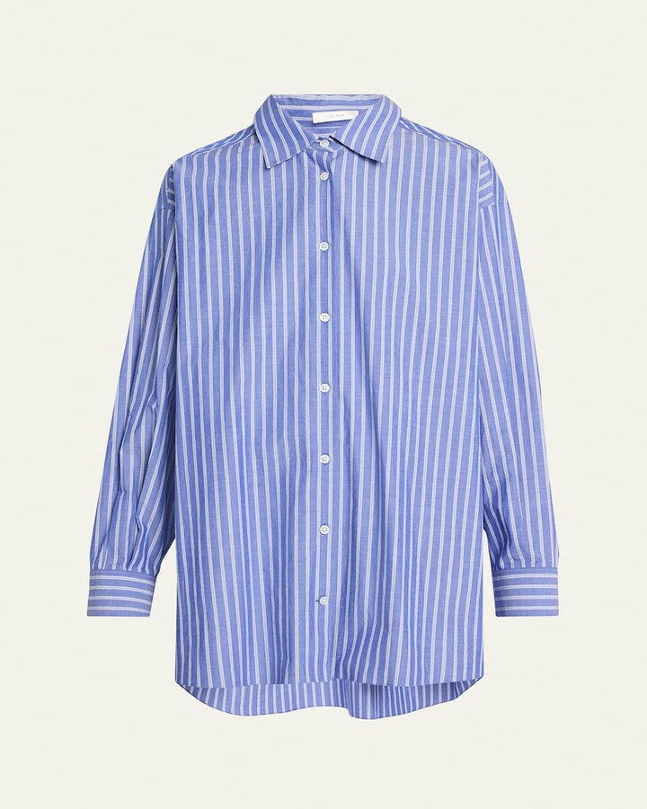 The Row Luka Stripe Button Down Shirt