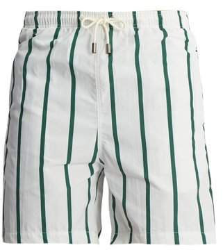 Solid & Striped - Classic Striped Swim Shorts - Mens - Green Multi