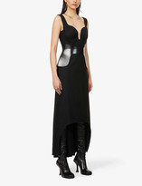 Thumbnail for your product : Alexander McQueen Plunge-neck wool maxi dress