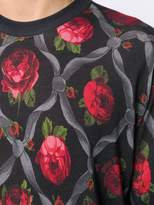 Thumbnail for your product : Dolce & Gabbana rose-print jumper