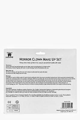 boohoo Womens Halloween Horror Clown Make Up Set in Multi size One Size