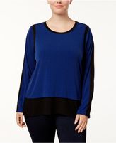 Thumbnail for your product : MICHAEL Michael Kors Size Printed Contrast Top