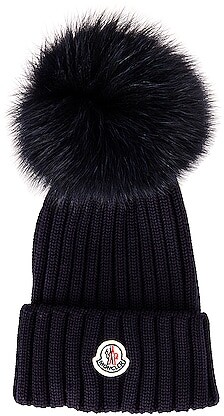 Moncler Berretto Tricot Beanie in Navy - ShopStyle Hats