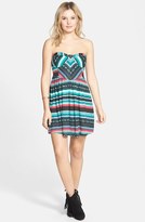 Thumbnail for your product : Billabong 'Spread the News' Print Strapless Dress (Juniors)