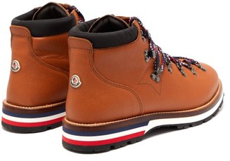 Moncler Peak Lace-up Leather Boots - Brown Multi