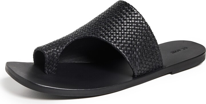 【ST. AGNI】clea woven レザー スライド Woven Everyday Flatform Slide - Romy
