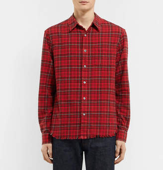 Frame Checked Cotton-Flannel Shirt