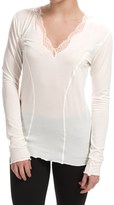 Thumbnail for your product : Zimmerli Stretch Micromodal® V-Neck Top - Lace Trim, Long Sleeve (For Women)