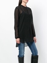 Thumbnail for your product : Saint Laurent Sheer Long-Sleeve Shirt