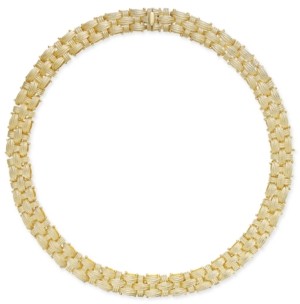 Italian Gold Textured Woven Necklace in 14k Gold-Plated Sterling Silver
