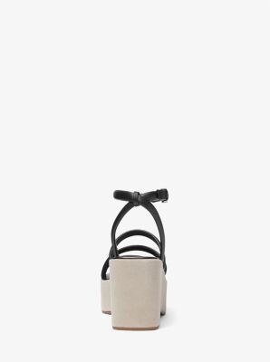 Michael Kors Hazel Leather Platform Sandal