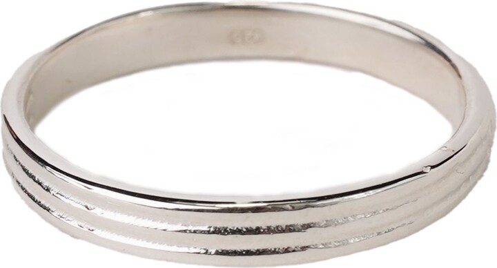 Nasi Silver Coil Band Ring- Silver