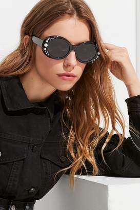 Urban Outfitters Pearl Oversized Oval Sunglasses