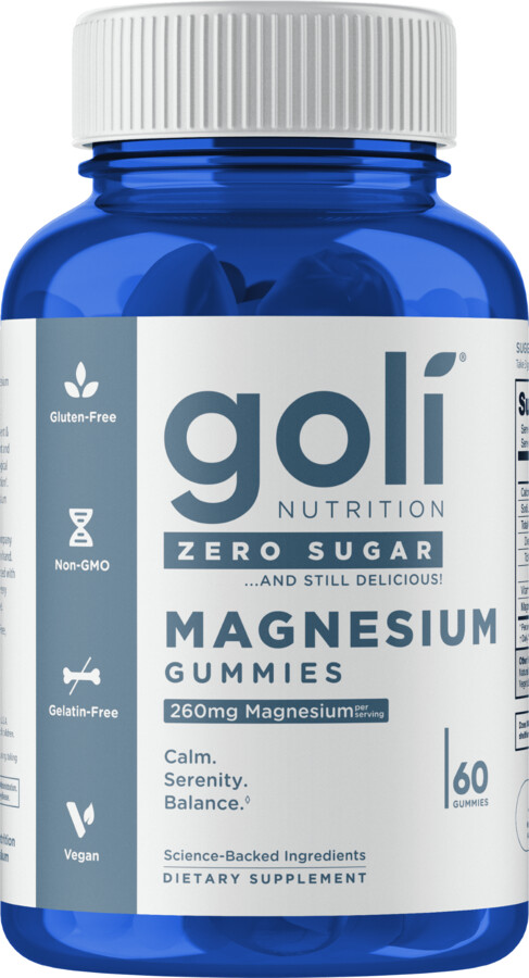Goli Nutrition Magnesium Zero Sugar Gummies, 60 Count