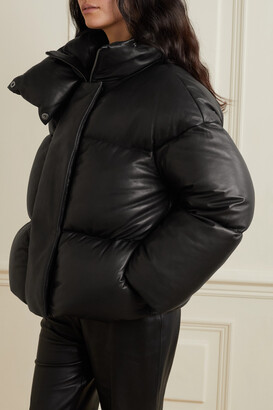KHAITE Raphael quilted leather down jacket