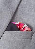 Thumbnail for your product : Paul Smith Men's Black 'Lady' Print Silk Pocket Square