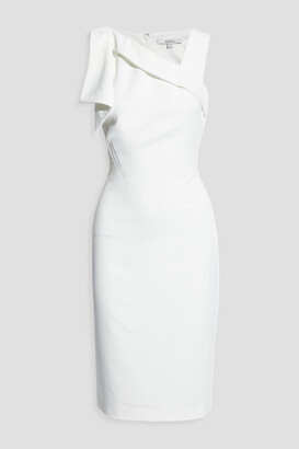 Badgley Mischka Bow-embellished crepe dress