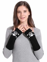 Thumbnail for your product : Ushiny Womens Winter Gloves Knit Wrist Warmer Fingerless Mittens Thumb Hole Gloves for Winter (Khaki)