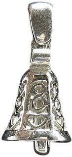 Etsy sterling Silver Pendant Ringing Bell Solid Hallmarked 925 Nickel Free