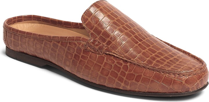 Carlos Santana Hades Croc Embossed Leather Mule