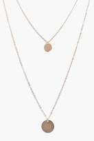 Thumbnail for your product : boohoo Coin Pendant Layered Necklace