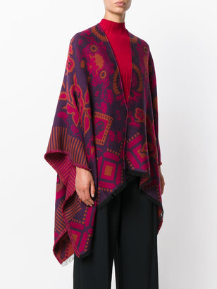 Etro embroidered knitted cape