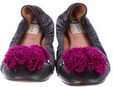 Thumbnail for your product : Lanvin Floral Appliqué Flats