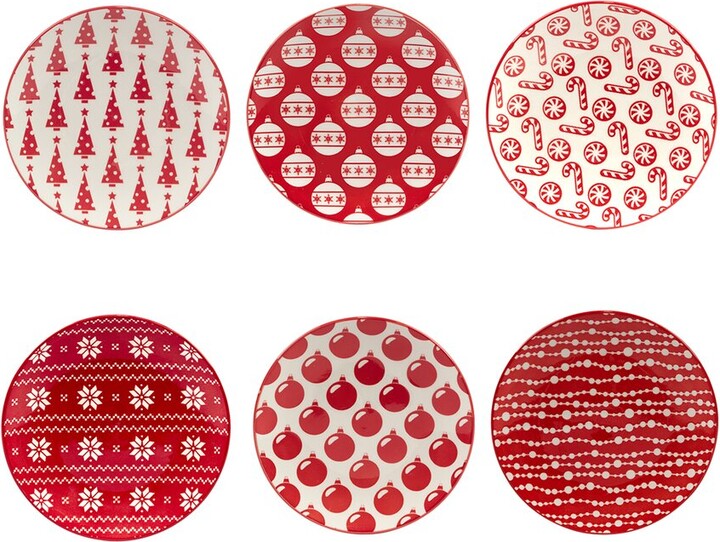 Certified International Peppermint Candy Canape Plate