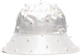 Thumbnail for your product : Jennifer Behr Mallorie pearl-embellished bucket hat