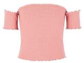 Thumbnail for your product : New Look Girls Coral Bardot Neck Frill Hem Top