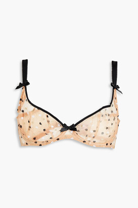 Agent Provocateur Brie embellished tulle underwired bra - ShopStyle