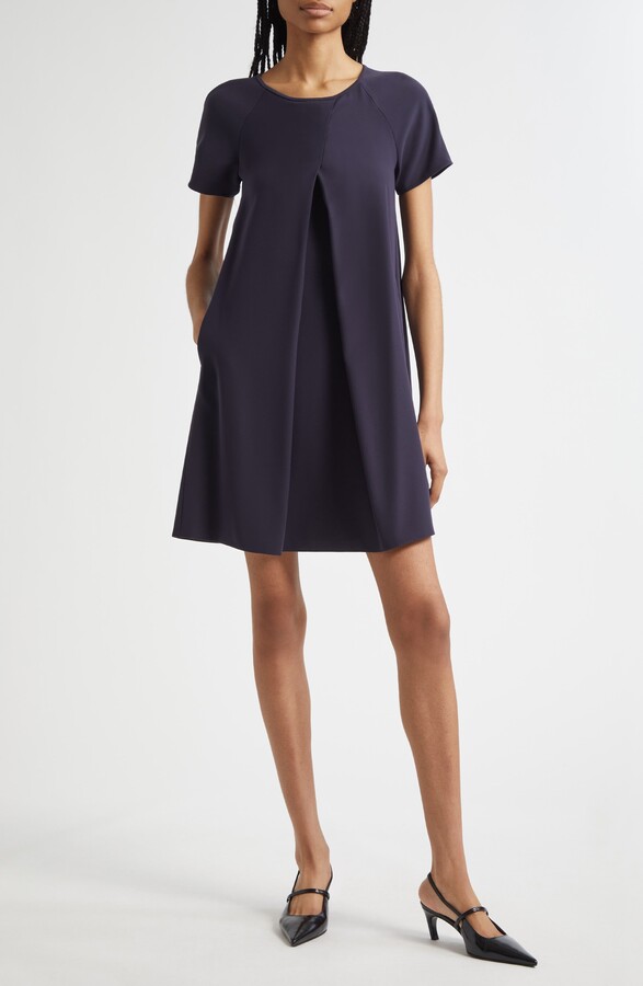 Emporio Armani Inverted Pleat Short Sleeve Dress