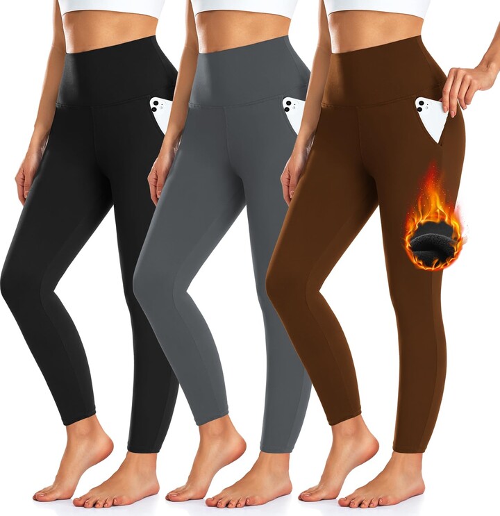 G4Free Women's Fleece Lined Leggings with Pockets Bootcut Thermal Warm Yoga  Pants (Black,L) at  Women's Clothing store