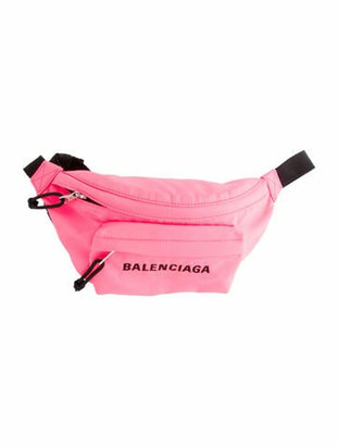 pink balenciaga fanny pack
