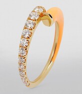 Thumbnail for your product : Melissa Kaye Yellow Gold, Diamond And Enamel Lola Ring
