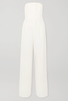 Thumbnail for your product : Halston Strapless Layered Crepe And Chiffon Jumpsuit