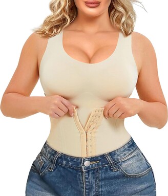 Belvia - Shapewear Tops for Women Tummy Control Tank Shaping Body Shaper  Waist Trainer- Beige Small 