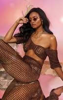 Thumbnail for your product : SWAGGER Chocolate Crochet Crop Top