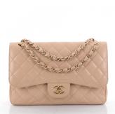 CHANEL Classic Double Flap Bag Quilted Caviar Jumbo