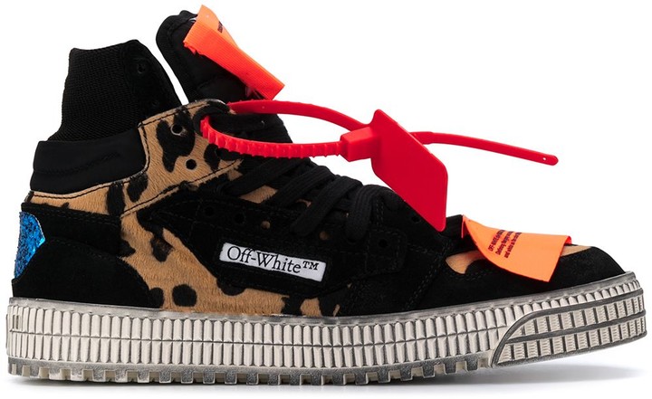off white leopard sneakers