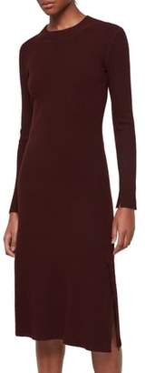AllSaints Nala Long Sleeve Ribbed Sweater Dress