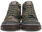 Thumbnail for your product : Valentino Army Green/celestial Id Camouflage High-top Sneakers