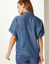 Thumbnail for your product : Marks and Spencer PETITE Button Detailed Patch Pocket Shirt