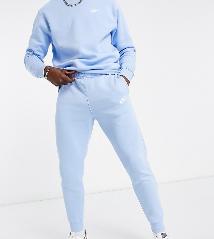 Nike Tall Club cuffed sweatpants in pale blue - ShopStyle Activewear Pants