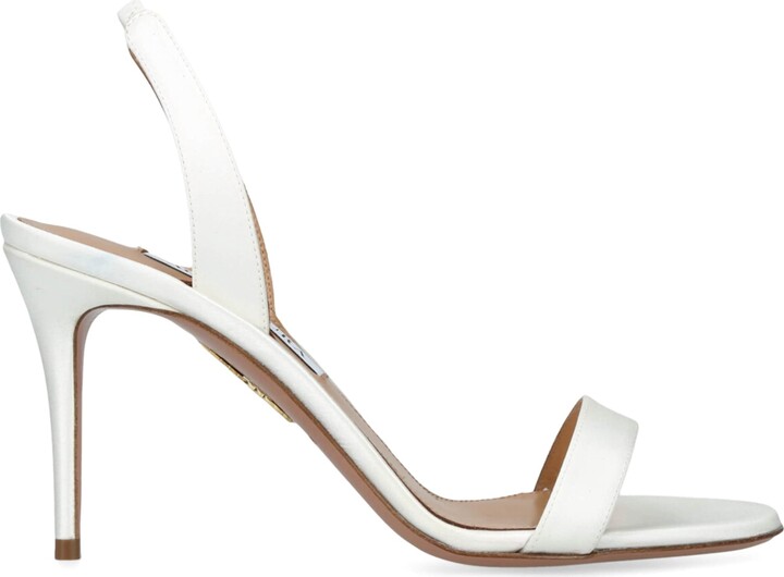 Aquazzura Satin So Nude Slingback Sandals 85 ShopStyle