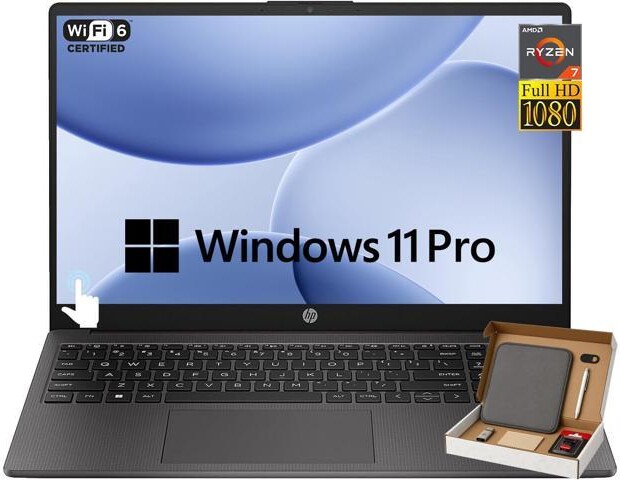 HP 255 G10 Business Laptop, 15.6' FHD Display, AMD Ryzen 7 7730U, 32GB DDR4, 2TB PCIe SSD, AMD Radeon, Numeric Keypad, Wi-Fi 6, HD Webcam,...