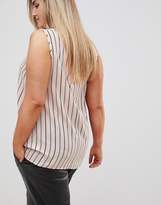 Thumbnail for your product : New Look Plus Curve Zip Back Print Top