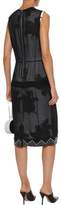 Thumbnail for your product : Derek Lam Studded Crepe-trimmed Fil Coupe Chiffon Dress