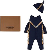Thumbnail for your product : Burberry Children Vintage-Check babygrow set